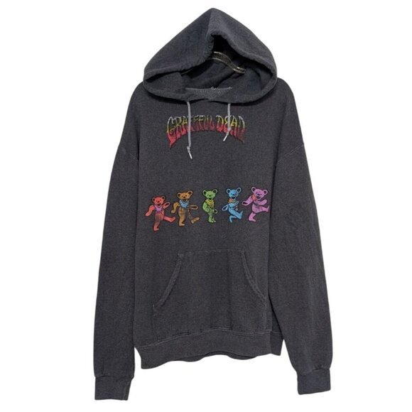 Grateful Dead Other - Grateful Dead Dancing Bears Graphic Hoodie Mens Size Medium Gray Sweatshirt